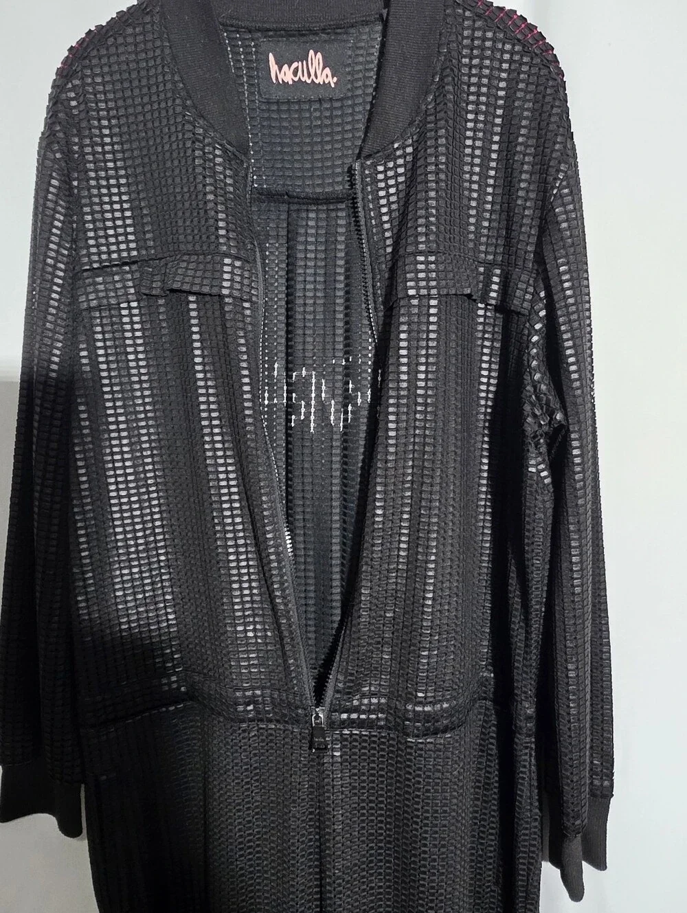 Rare Haculla Black Metallic Nocturnal Jumpsuit Womens Size S HTF
